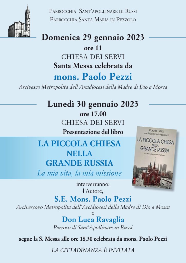 Messa ed incontro con Mons. Paolo Pezzi Messa ed incontro con Mons. Paolo Pezzi