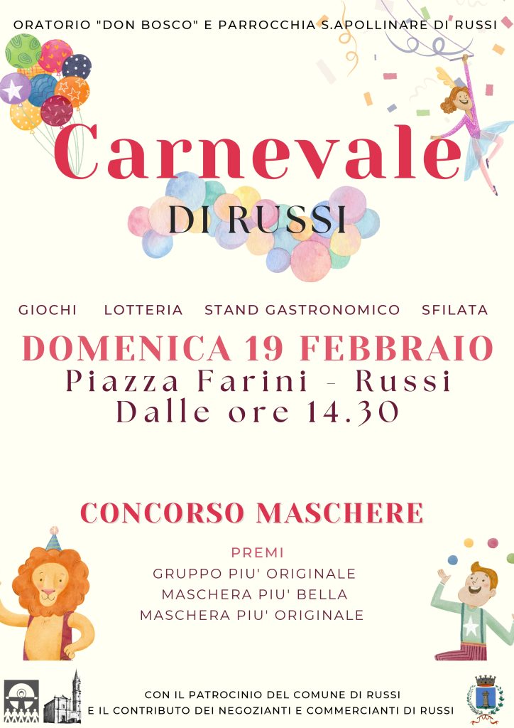 Carnevale Domenica 19 Febbraio Carnevale Domenica 19 Febbraio